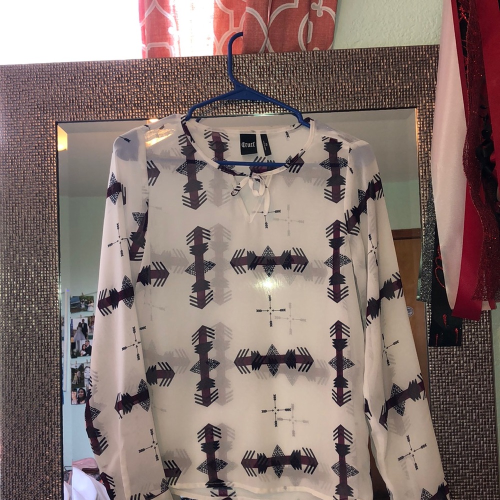 See through western style shirt